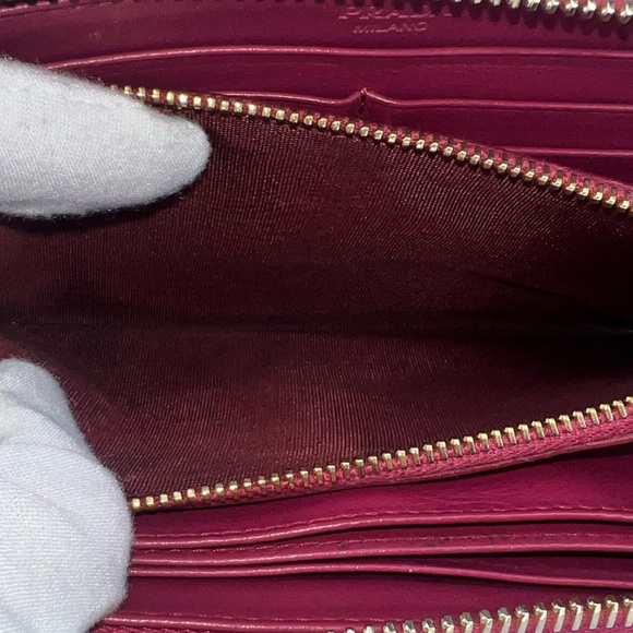 🩷PRADA | Tessuto Nylon Quilted Continental Flap Wallet Ibisco | Beautiful!! 💕 - Picture 13 of 16